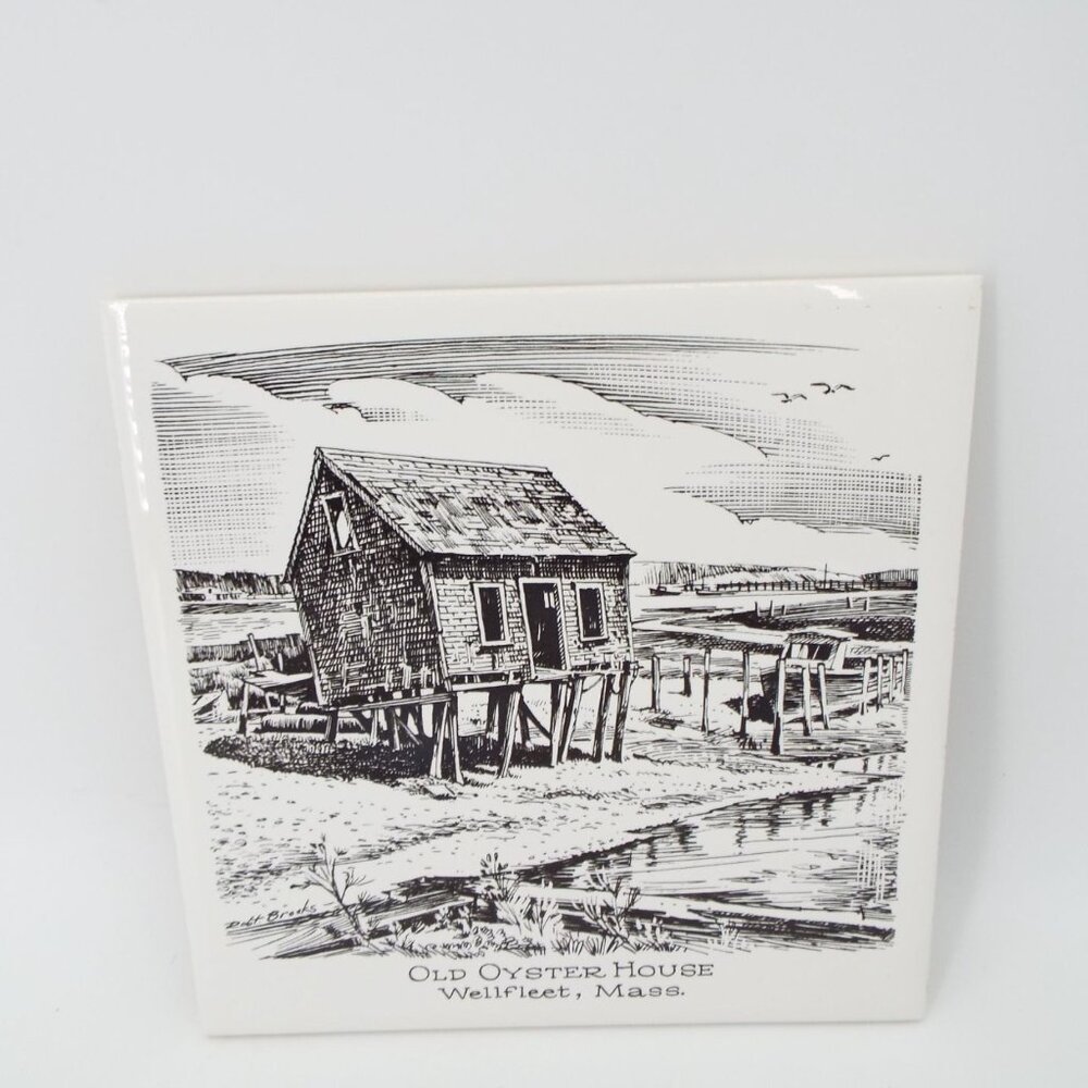 Screencraft Hand Decorated Massachusetts Ceramic Trivet Tiles Set of 3 - Picture 5 of 9